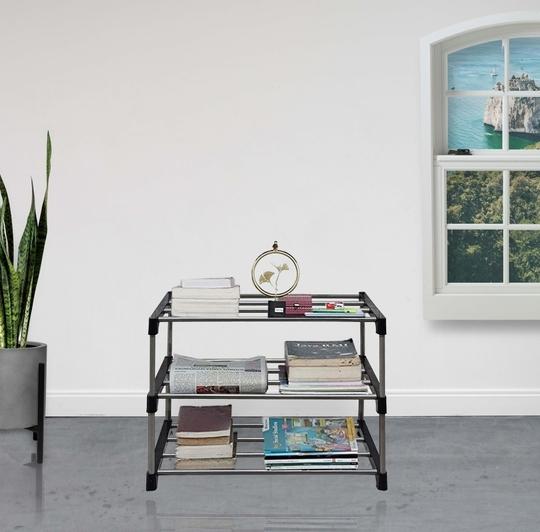 PHILOSHOP 3-Tier Bookshelf| Storage Shelve for Books Storage Organizer|Book Rack