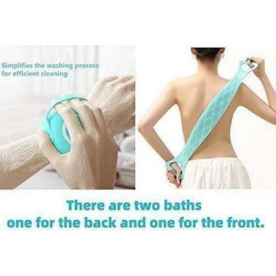 Royal Time Multicolor Silicone Body Brush and Bathing Brush for Men and Women (Pack of 2)