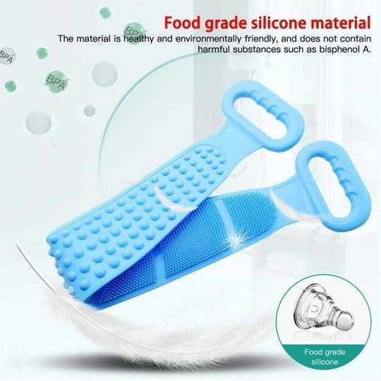 Royal Time Multicolor Silicone Body Brush and Bathing Brush for Men and Women (Pack of 2)