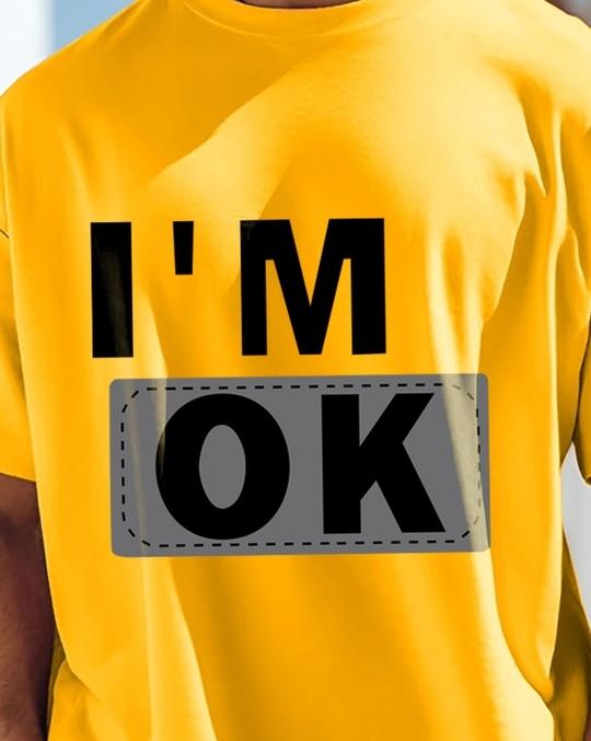 Ausk Men Tshirt|Men Printed Round neck Tshirt|Men Graphic print Tshirt|Men I AM OK Print Tshirt For Men