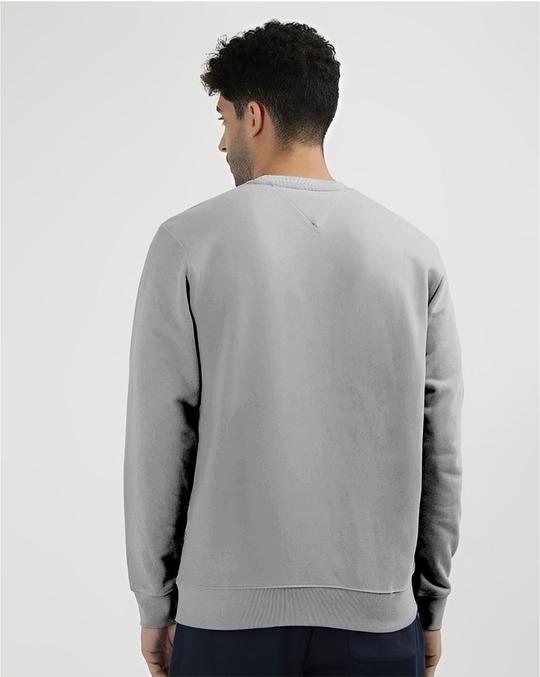 Ausk Men Full Sleeve Round Neck Printed Sweatshirt( Grey ) Non Returnable