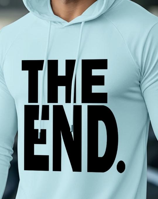 Ausk  Men's Printed Full Sleeve Hooded Tshirt/Tshirt For Men ( Sky Blue) (Non Returnable)
