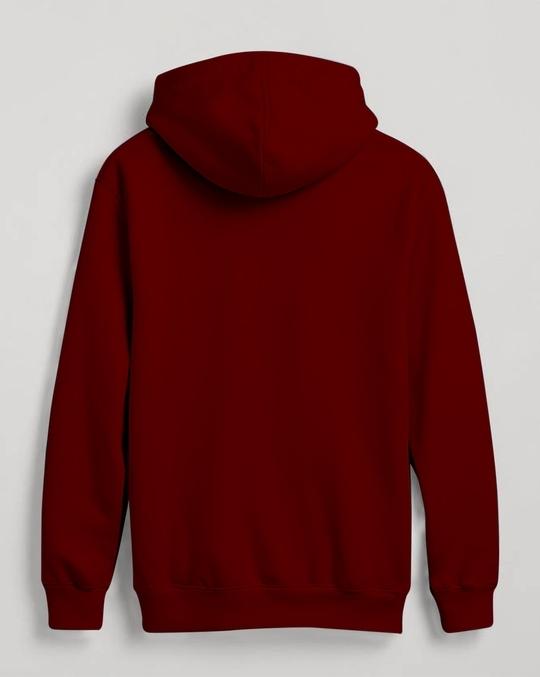 Ausk Men Full Sleeve Printed Hooded Sweatshirt(Fleece Fabric)( Color- Maroon) Non Returnable