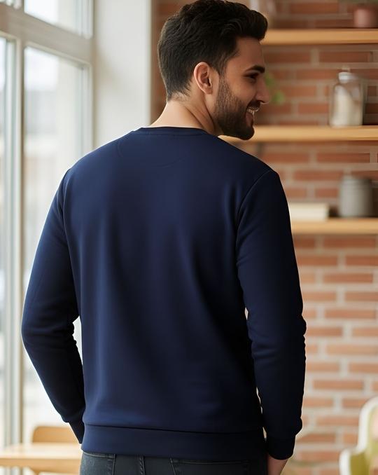 Ausk Men's Solid Blue Full Sleeve Round Neck Sweatshirt ( Non Returnable)