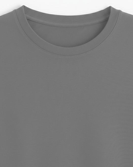 Ausk Mens Half Sleeve Round Neck Regular Tshirt( Grey ) Non Returnable