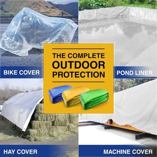 TUFFPAULIN 12FT X 10FT 120 GSM Silver Tarpaulin Tirpal
