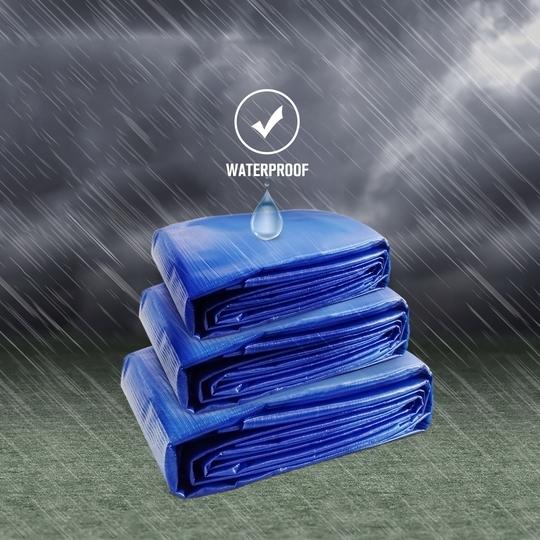 TUFFPAULIN 20FT X 20FT 120 GSM Blue Tarpaulin Tirpal