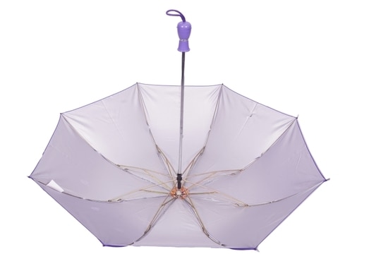 ORANGE 2 Fold Mono Silver Manual Opening 21.5inch Umbrella For Mens and Womens