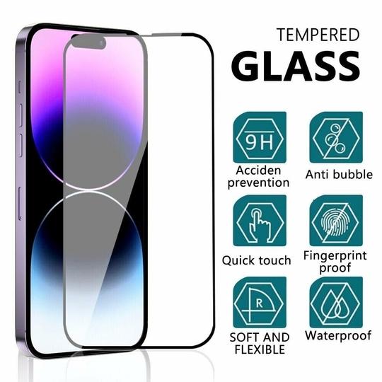 eZell APPLE IPHONE 15 FULL TEMPERED GLASS By G-TEL (2 Packs), ESD Anti-Static, Sensitive touch Edge to Edge Full Glue Tempered Mobile Screen protector with Wet & dry Wipes (Black)