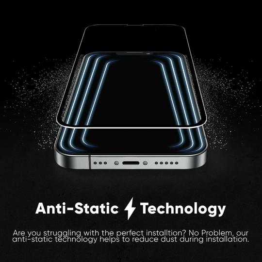 eZell APPLE IPHONE 15 FULL TEMPERED GLASS By G-TEL (2 Packs), ESD Anti-Static, Sensitive touch Edge to Edge Full Glue Tempered Mobile Screen protector with Wet & dry Wipes (Black)
