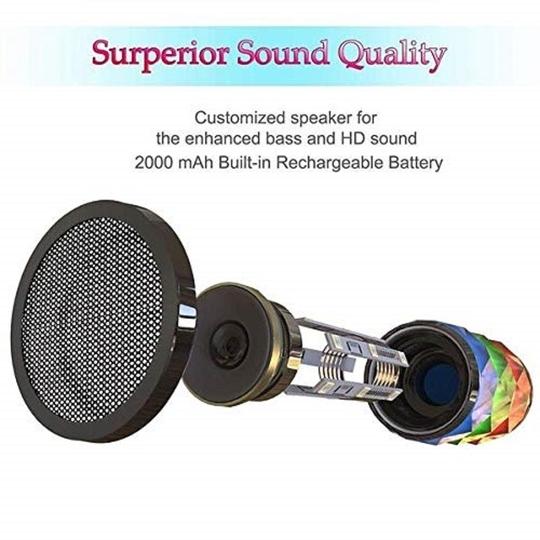 IVON Bluetooth Speakers Touch Control LED Lights 6 Light Modes