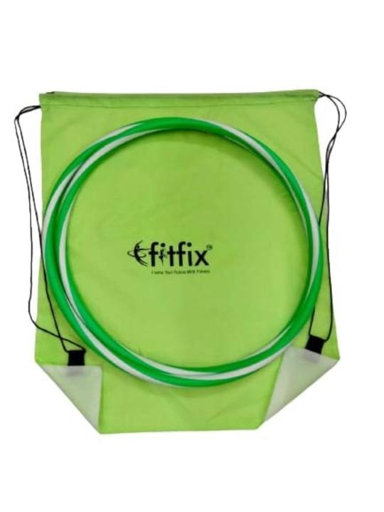 Fitfix Plastic Pe Multicolor Collapsible Travel Helix Sports Hula Hoop Exercise Fitness Playing Ring - 36 Inch (Pack Of 5)