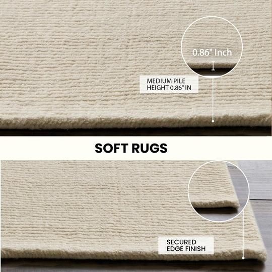 Surya Living Handwoven Mystique Beige Wool Rug Elegant and Durable for Living Room, Bedroom and Entryway Decor -2x3 Feet