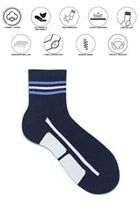 Balenzia Men Black, Light Grey, Dark Grey Cotton Blend Pack of 3 Ankle-Length Socks (Free Size)