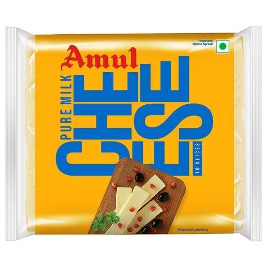 Amul Plain Cheese Slices  (Pack of 10) 200 g