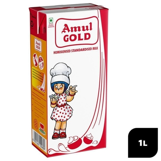 Amul Gold Homogenised Standardised Milk 1 L
