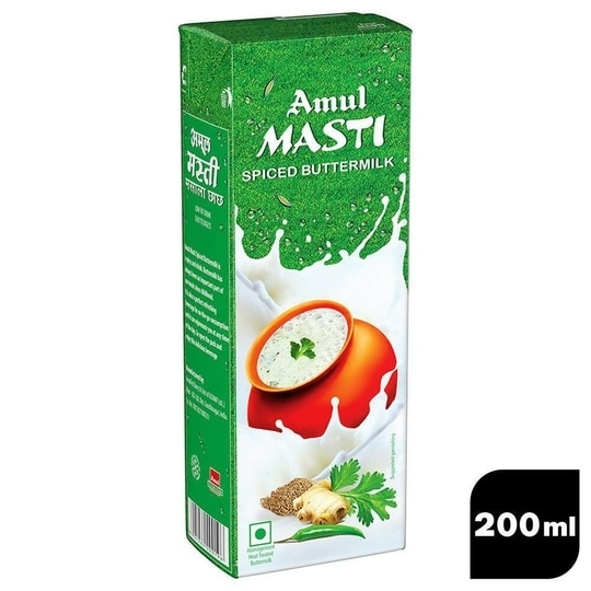 Amul Masti Spiced Buttermilk 200 ml (Tetra Pak)