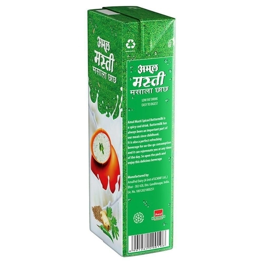 Amul Masti Spiced Buttermilk 200 ml (Tetra Pak)