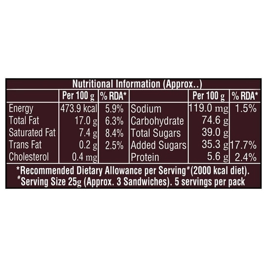Dukes Bourbon Choco Creme Biscuits 125 g