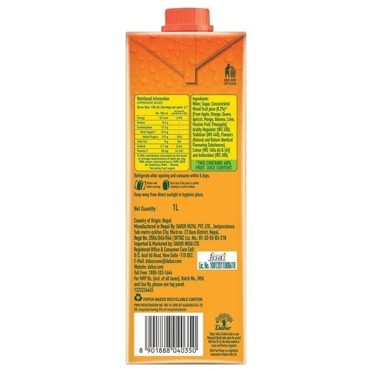 Real Fruit Power Mixed Fruit Drink 1 L