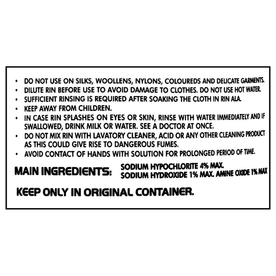 Rin Ala Fabric Whitener 500 ml