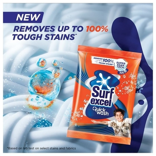 Surf Excel Quick Wash Detergent Powder 500 g