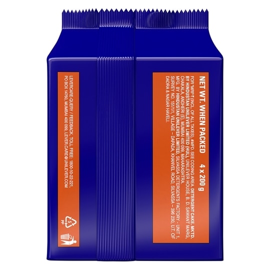 Surf Excel Detergent Bar 200 g (Pack of 4)