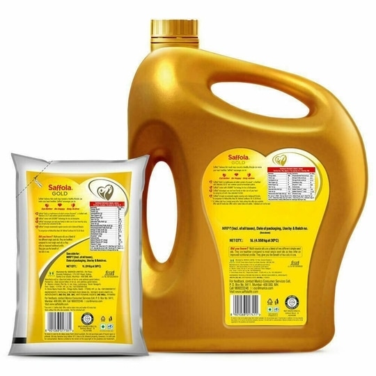 Saffola Gold Blended Oil 5 L Can plus 1 L Free