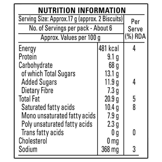 Britannia NutriChoice Hi-Fibre Digestive Biscuits 91.7 g
