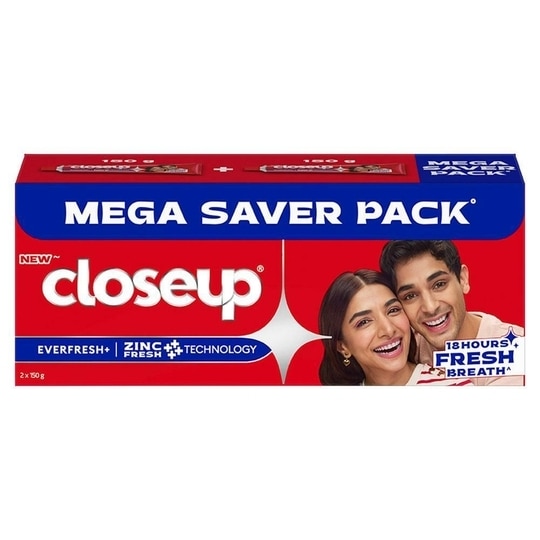 Closeup Everfresh+ Zinc Fresh+ Red Hot Toothpaste (2Nx150 g)