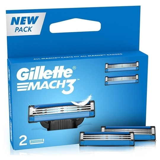 Gillette Mach3 Shaving Cartridge 3 Blades 2 pcs