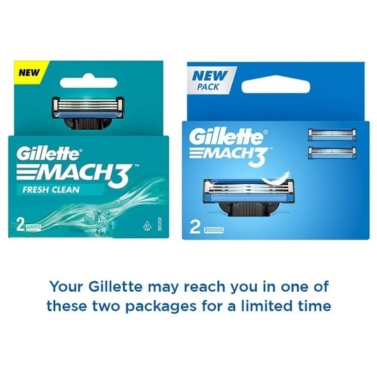 Gillette Mach3 Shaving Cartridge 3 Blades 2 pcs