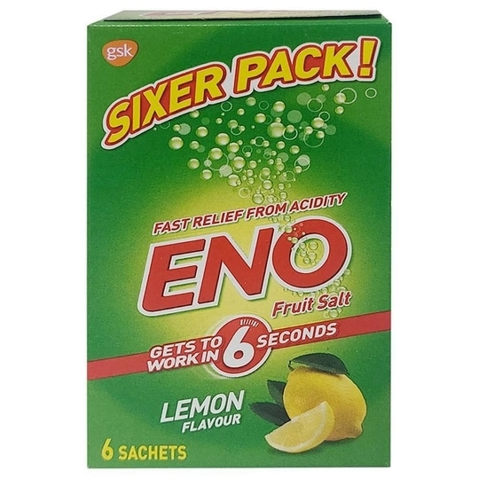 Eno Lemon Flavour Fruit Salt 5 g (Pack of 6)