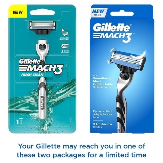 Gillette Mach3 Manual Shaving Razor 3 Blades