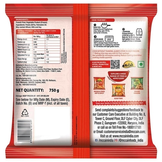 McCain French Fries Family Value Pack 750 g