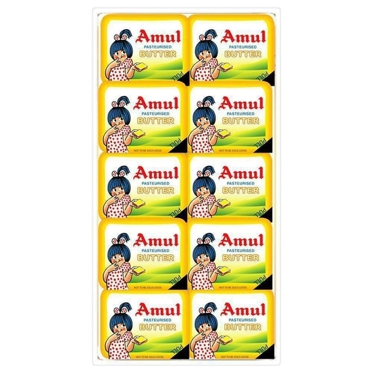 Amul Pasteurised Butter Blisters School Pack (Pack of 10) 100 g