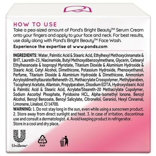 Pond's Bright Beauty Serum Cream 50 g with SPF 15