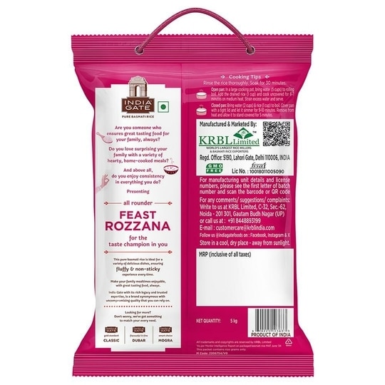 India Gate Rozana Basmati Rice 5 kg