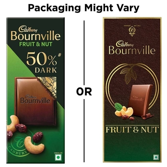 Cadbury Bournville Fruit & Nut 50% Dark Chocolate 75 g