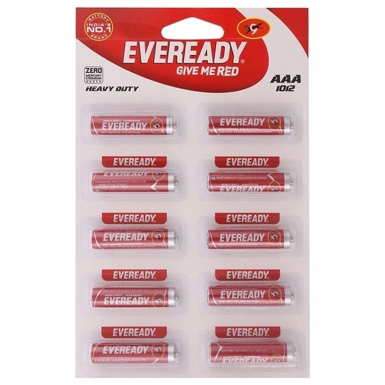 Eveready Red 1012 AAA Batteries (Pack of 10)