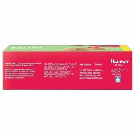Havmor Butter Scotch Ice Cream 700 ml (Carton)