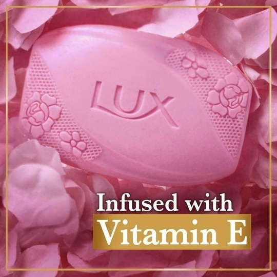 Lux Rose & Vitamin E Soft Glowing Skin Soap Bar 150 g (Pack of 3)