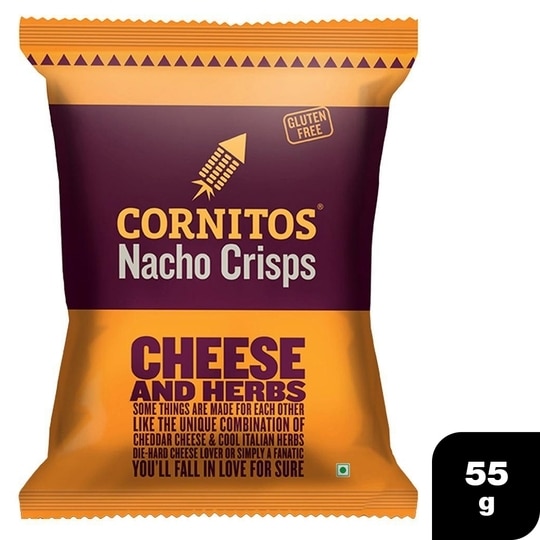 Cornitos Cheese & Herbs Nacho Crisps 55 g