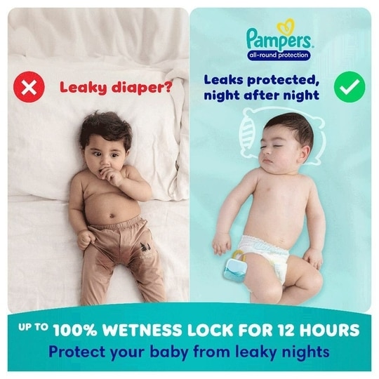 Pampers All Round Protection Diaper (42 pants,  M, 7-12 kg)