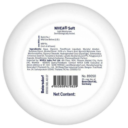 Nivea Soft Light Moisturiser for Face, Hands & Body 300 ml