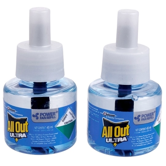All Out Ultra Power+ Fan Mosquito Repellent Refill 45 ml (Pack of 2)