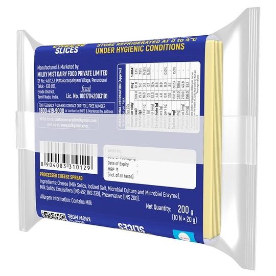 Milky Mist Cheese Slices 200 g (Pack)
