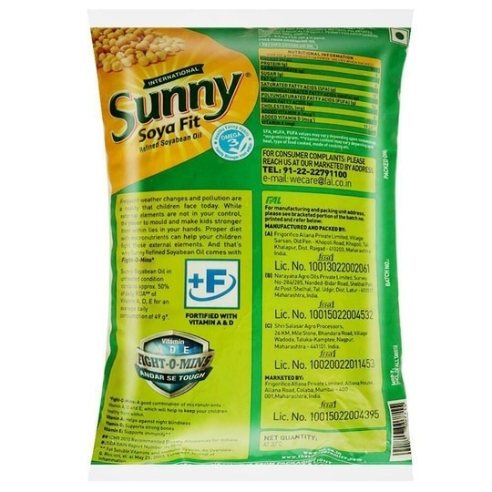 Sunny Soya Fit Refined Soyabean Oil 800 g