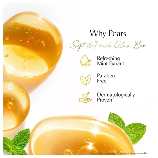 Pears Soft & Fresh Glow Original Glycerine Bathing Soap (4N x 125 g)