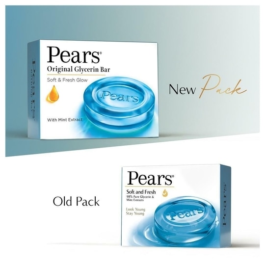 Pears Soft & Fresh Glow Original Glycerine Bathing Soap (4N x 125 g)